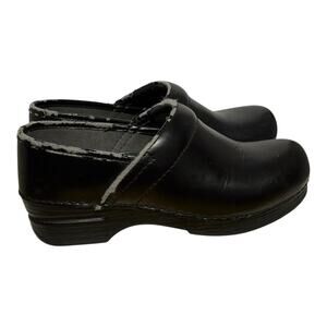 Dansko XP 2.0 Professional Black Leather Nursing Clogs Women's Size 37 6.5-7
